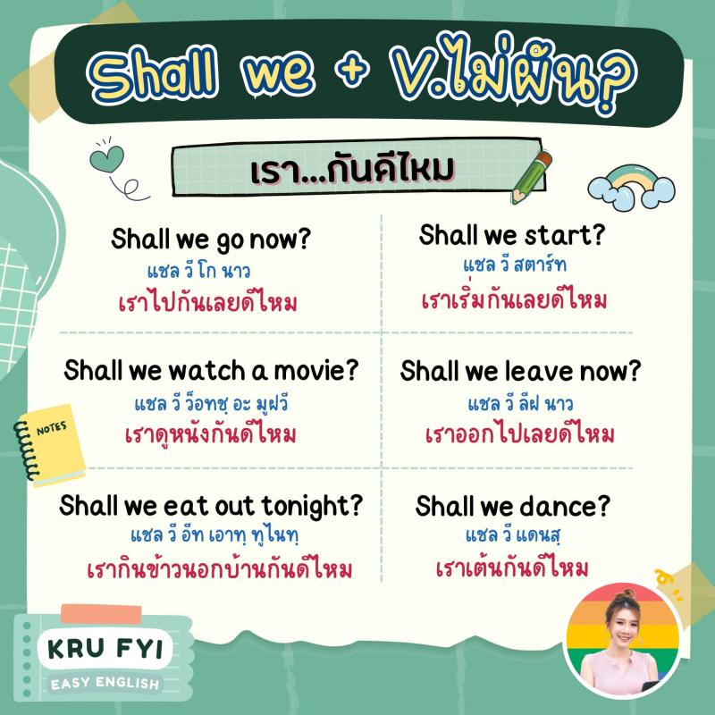 โครงสร้างง่ายๆ สำหรับผู้เริ่มต้น เอาไว้ไปฝึกแต่งประโยคใช้กันนะคะ ❤